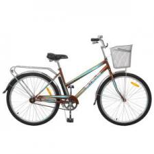 Велосипед Stels Navigator 26" 210 Lady V010 Золотистый/Бирюзовый (с корзиной) 